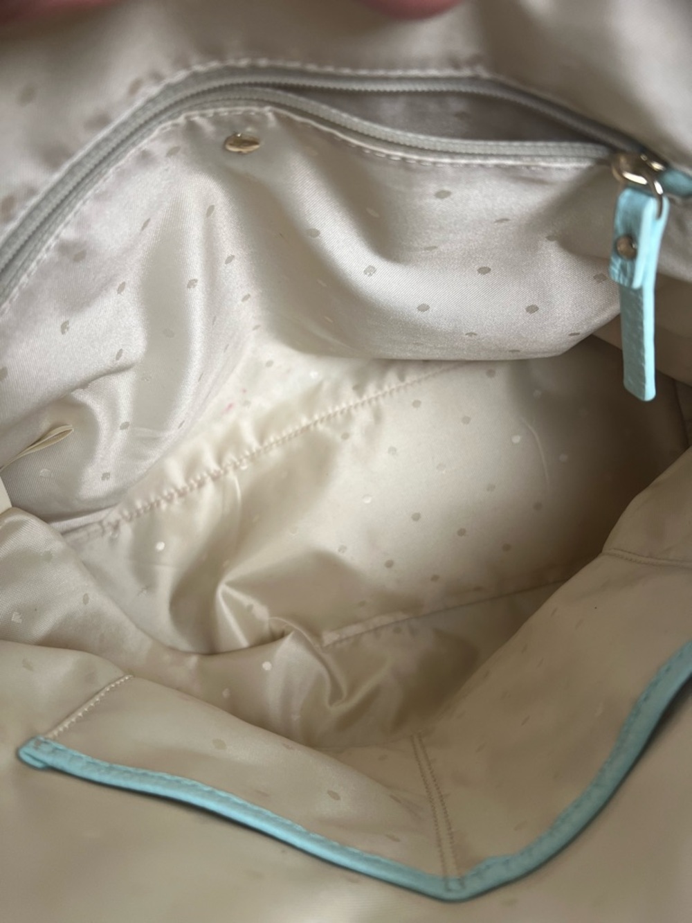 kate spade Spa Blue Pebbled Leather Satchel with Removable Strap - Picture 4 of 8